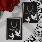 Personalized White Doves Wedding Favor Bookmark Wedding Favor